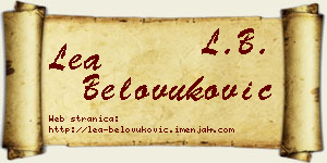Lea Belovuković vizit kartica